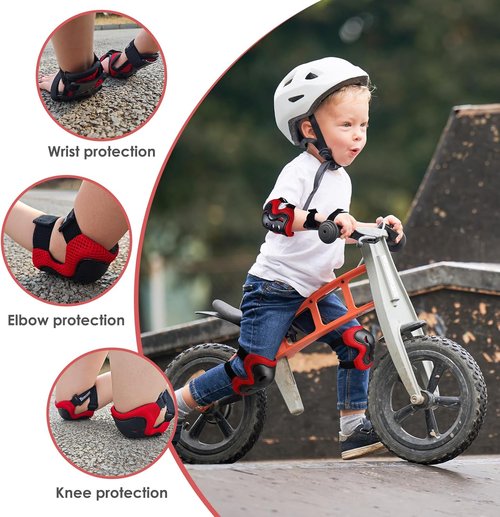 BOSONER Kids Protective Gear Set - Knee & Elbow Pads for Roller Skating, BMX, Cycling, and Scooters