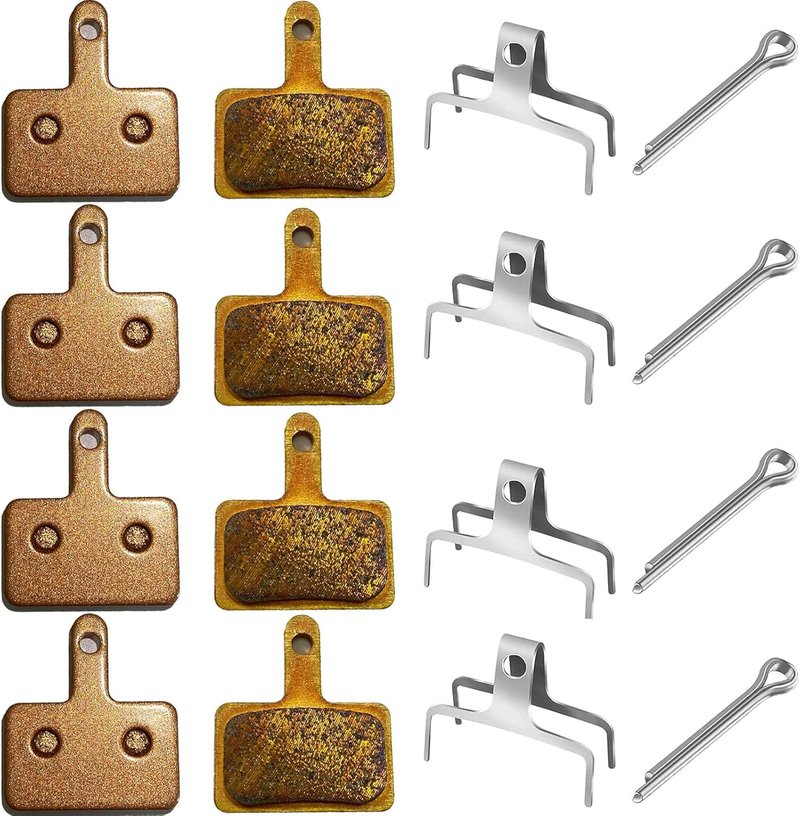4X Sintered Brass Bike Brake Pads High Performance Bicycle Brake Pads for Shimano MT200, Mountain Bike Disc Brake Pad, Bike Brake Pads Fit for TRP Tektro Shimano Deore B01S M525 M515...