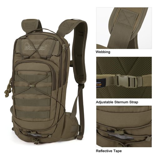Mardingtop10L Small Tactical Molle Hydration Backpack,Cycling Backpack for Biking,Cycling and Running EDC Daypack