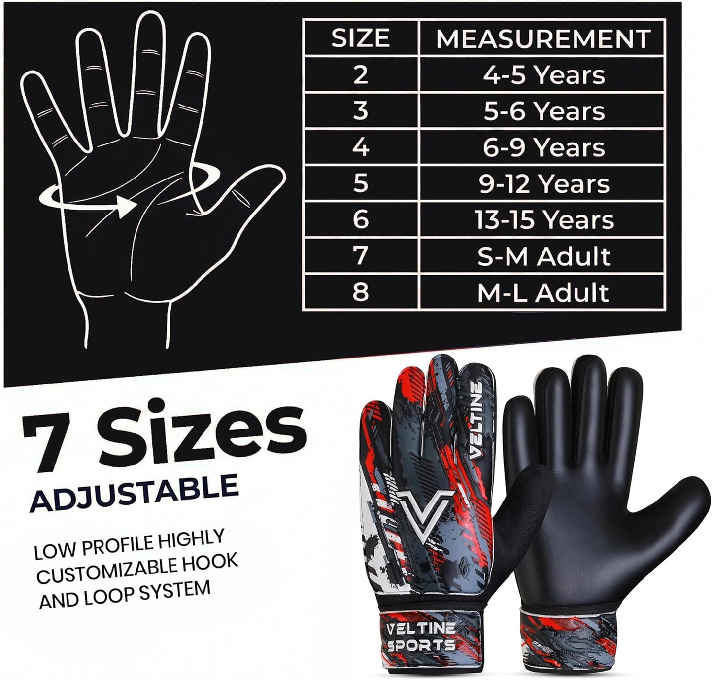 Regine Switzerland Soccer Goalie Gloves - Youth & Adult Football Gloves with Double Wrist Protection & 4mm Latex Grip