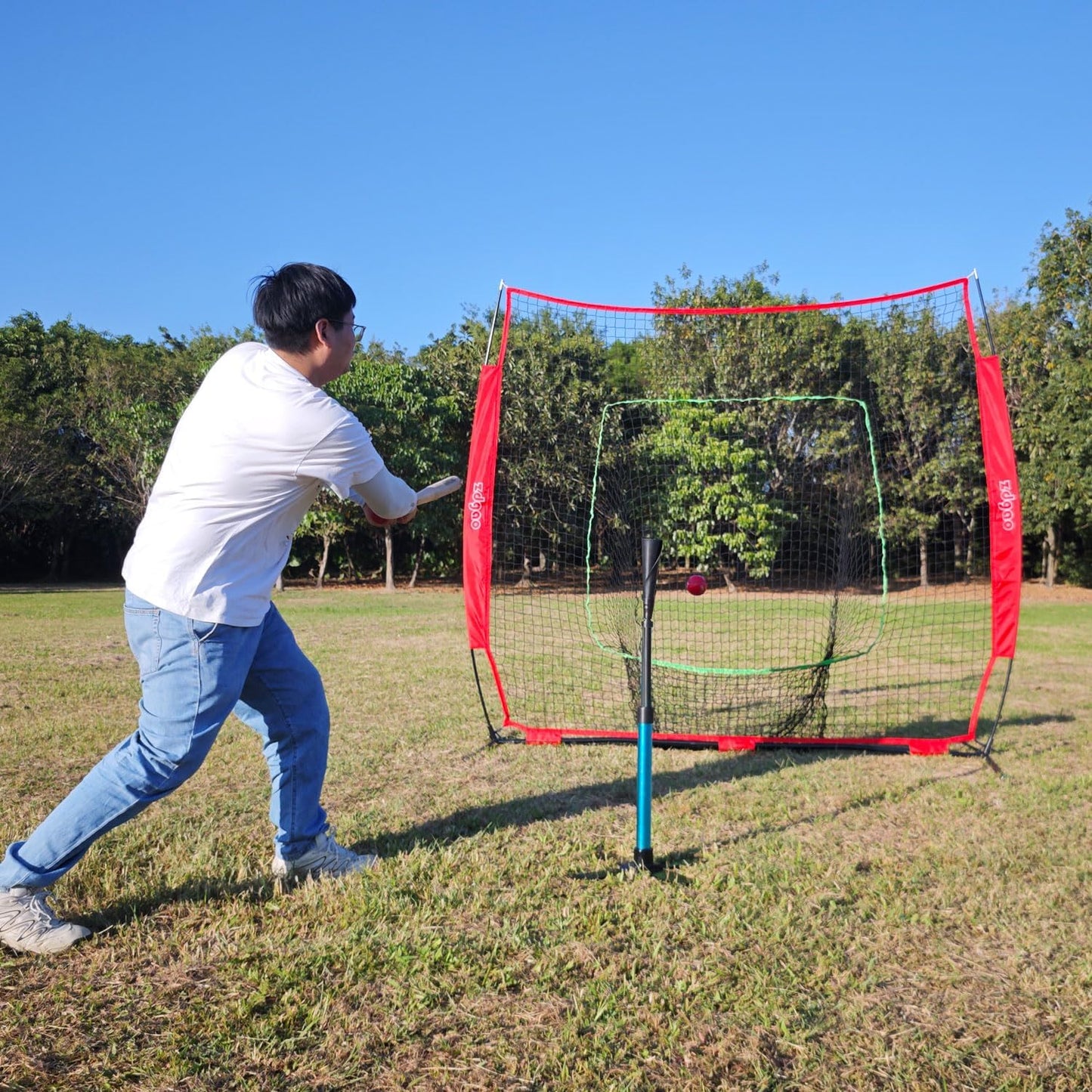 TARUMG Portable Batting Tee - Adjustable Height 25-47 Inches | Heavy Duty Design for Baseball & Softball