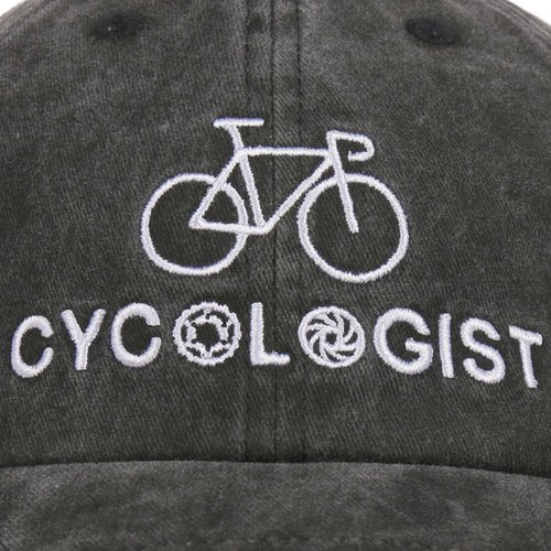 InnoBeta Cyclist Gifts for Men - Cycologist Bicycle Hat - Road Cycling Embroidered Baseball Cap Grey