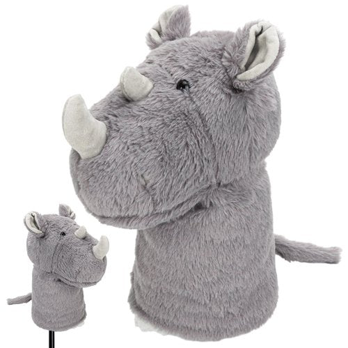 Funny Drive Head Covers Rhino Golf Club for Driver – Cartoon Funny Plush Animal Head Guard Fits Standard 460cc Woods – Cute Novelty Cool Headcovers for Men Women Clubs, Fun and Coolest Golf Wood Cover