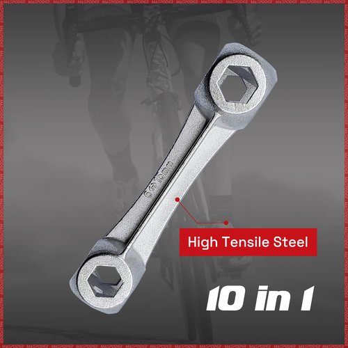 MASPODER Bike Tool Kit, Repair Kit with Frame Bag, Mini Pump, Multitool, Tire Lever Patches Bicycle Accessories Set for Adult Bikes Road Mountain MTB