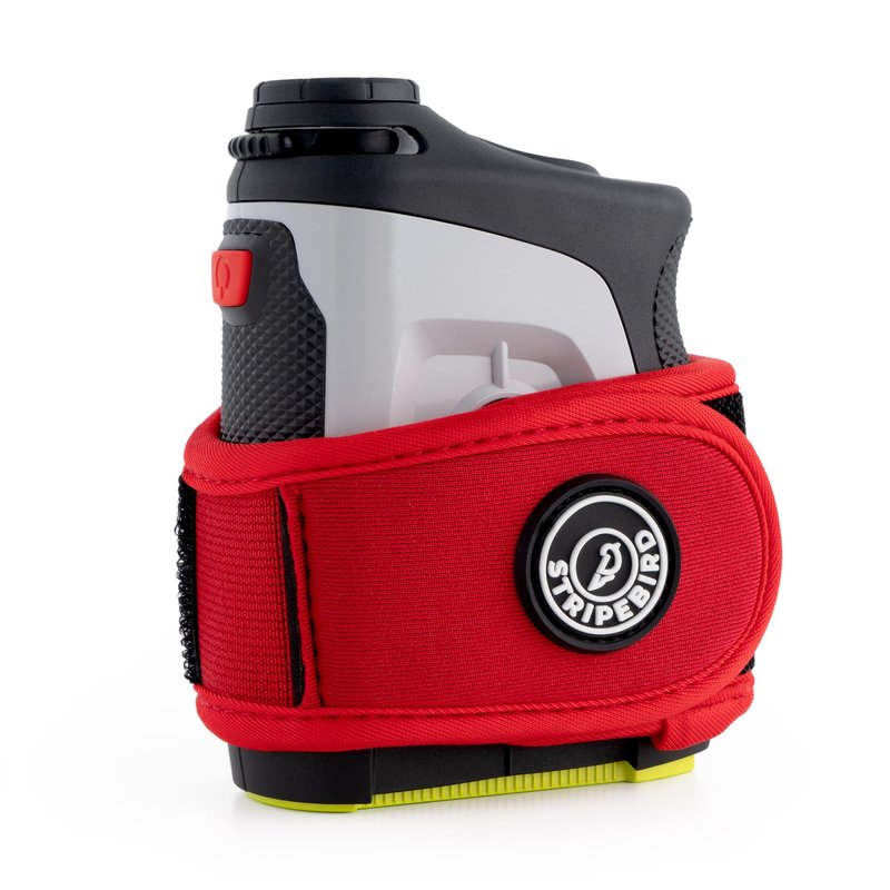 Stripebird - 2.0 Slim Golf Magnetic Rangefinder Strap (Red - Form Fitting & No Buckle Strap) - Golf Range Finder Magnetic Strap - Range Finder Golf Magnetic