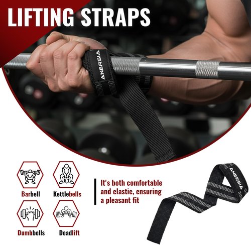 ANERSIA 11-Piece Barbell Pad Set – Squat Cushion for Hip Thrust, Resistance Bands, Ankle Straps, Weightlifting Straps & Barbell Clips – Grey – Complete Workout Kit for Men & Women