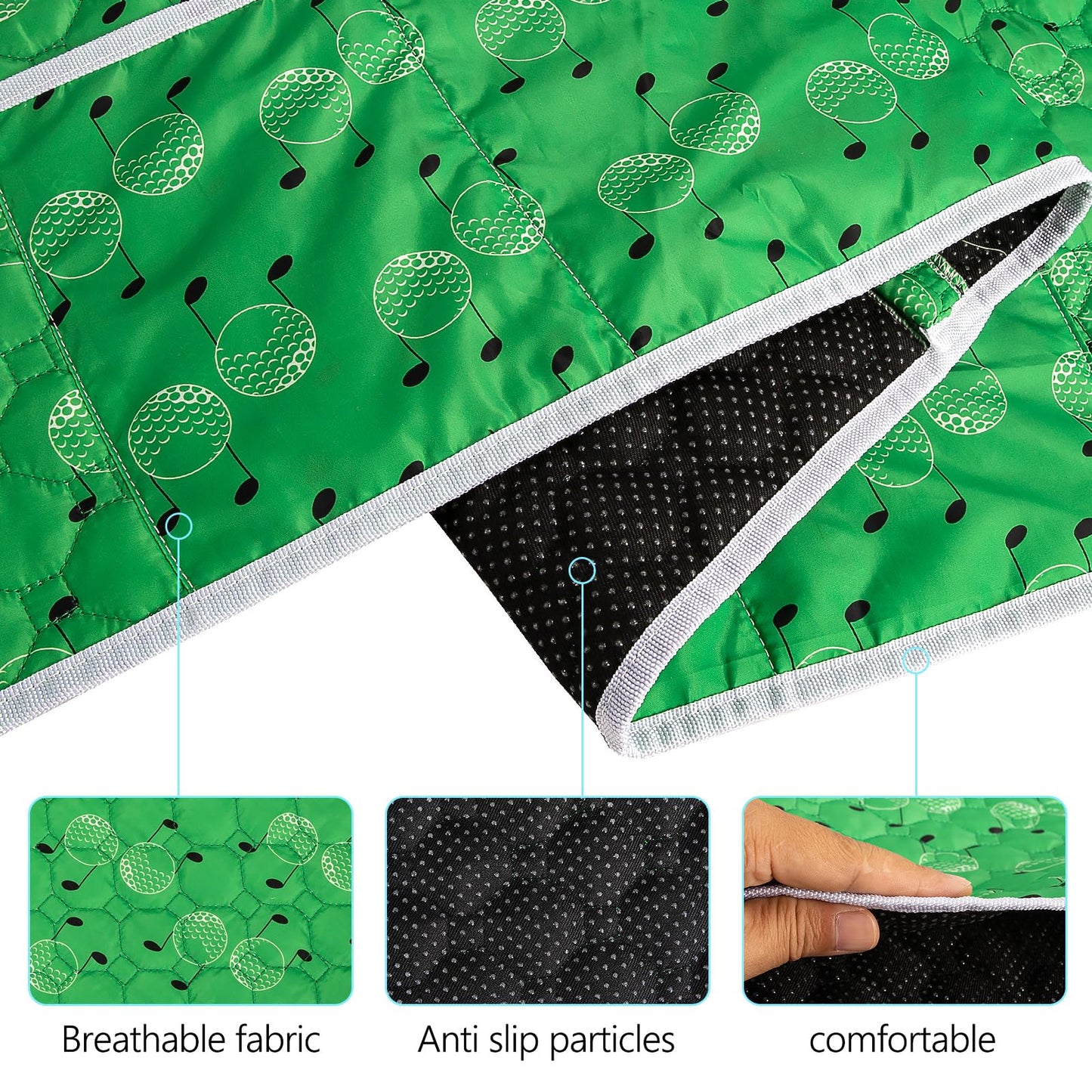 Golf Cart Seat Covers,EZGO Seat Cover,Heavy Duty Golf Cart Seat Blanket,Waterproof Travel Sports Cart Seat Cushion Covers for 2 Person Seats Club Car,Winter Golf Cart Accessories,Golf Cart Seat Cover
