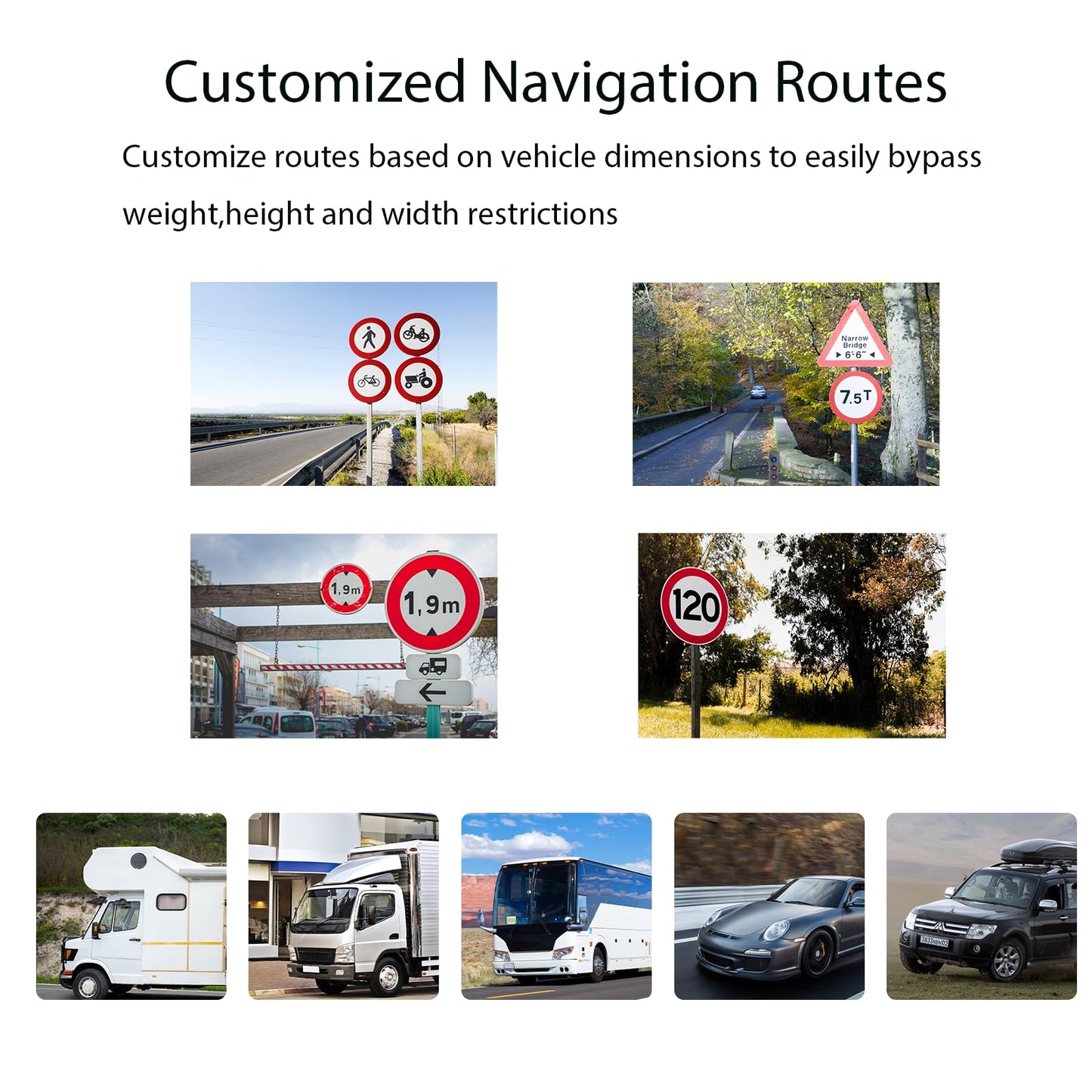 7'' GPS Navigator for Car Truck RV - 2026 North America Maps Free Lifetime Updates, Touchscreen Navigation System, Speed & Red Light Warning, Turn-by-Turn Voice Guidance, for All Cars