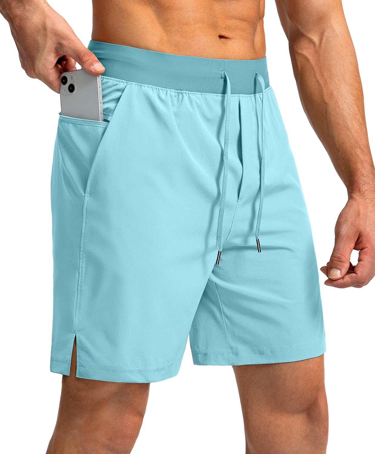 Soothfeel Men's Running Shorts - Lightweight Quick-Dry Athletic Shorts with Zipper Pockets | 9"/7"/5" Options
