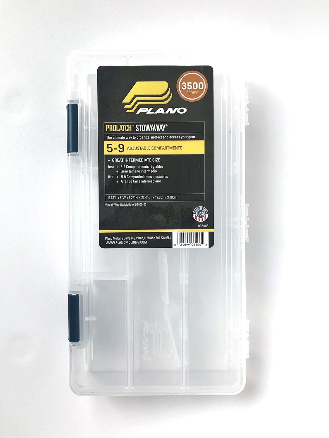 Plano Tackle Boxes - 4 Pack of 3500 Prolatch Stowaway Utility Boxes | Durable Fishing Storage in Blue