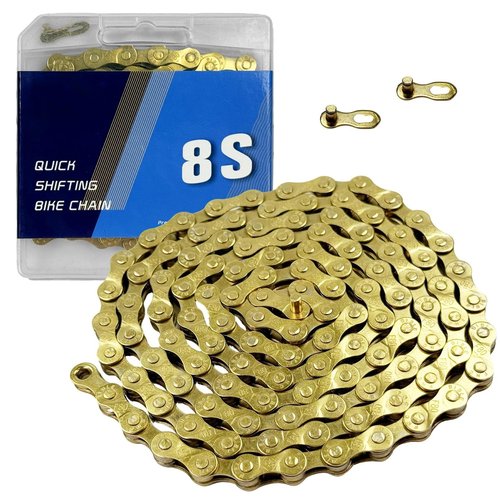 VERKSTAD Bike Chain 6/7/8 Speed Chain 1/2" x 3/32" 116 Links for Road Mountain Bike