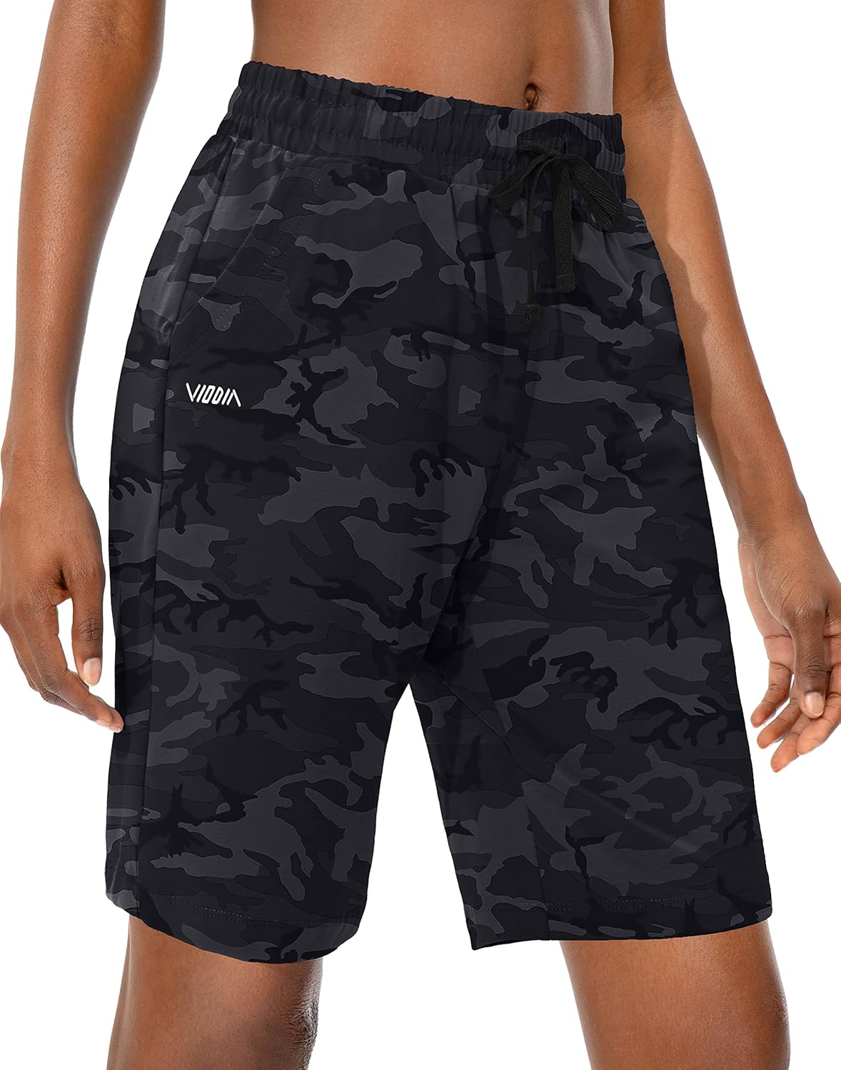 Viodia Women's Bermuda Shorts - Cotton Knee-Length Sweat Shorts with Pockets | 9"/11" Sizes