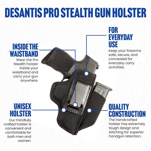 DeSantis Gunhide Gunhide, N87, Pro Stealth, Inside the Pants Holster, Fits SIG SAUER P365, Ambidextrous, Black Nylon, One Size (N87BJ8JZ0)