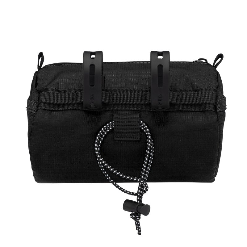 Oso Supply Co Handlebar Bike Bag – Water-Resistant Hard Shell with Quick-Access Zipper, Side Mesh Pockets, and Spacious Storage – Ideal for Cycling, Commuting, and Adventure Rides (Black)
