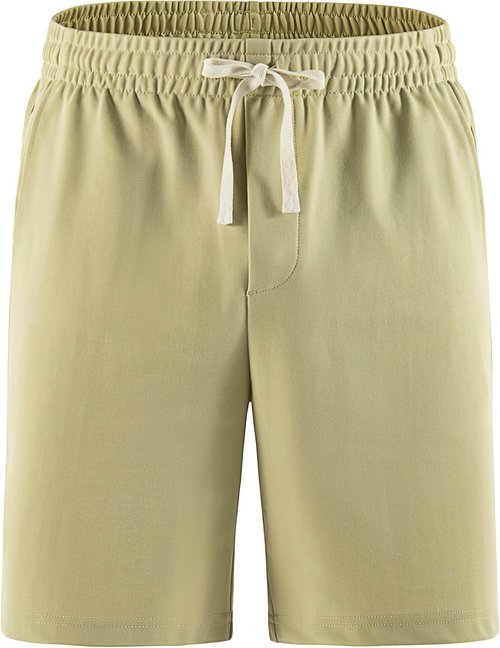 Lkrhzevg Men's Casual Beach Shorts - Elastic Waist & Drawstring with Pockets | Perfect for Outdoor Activities