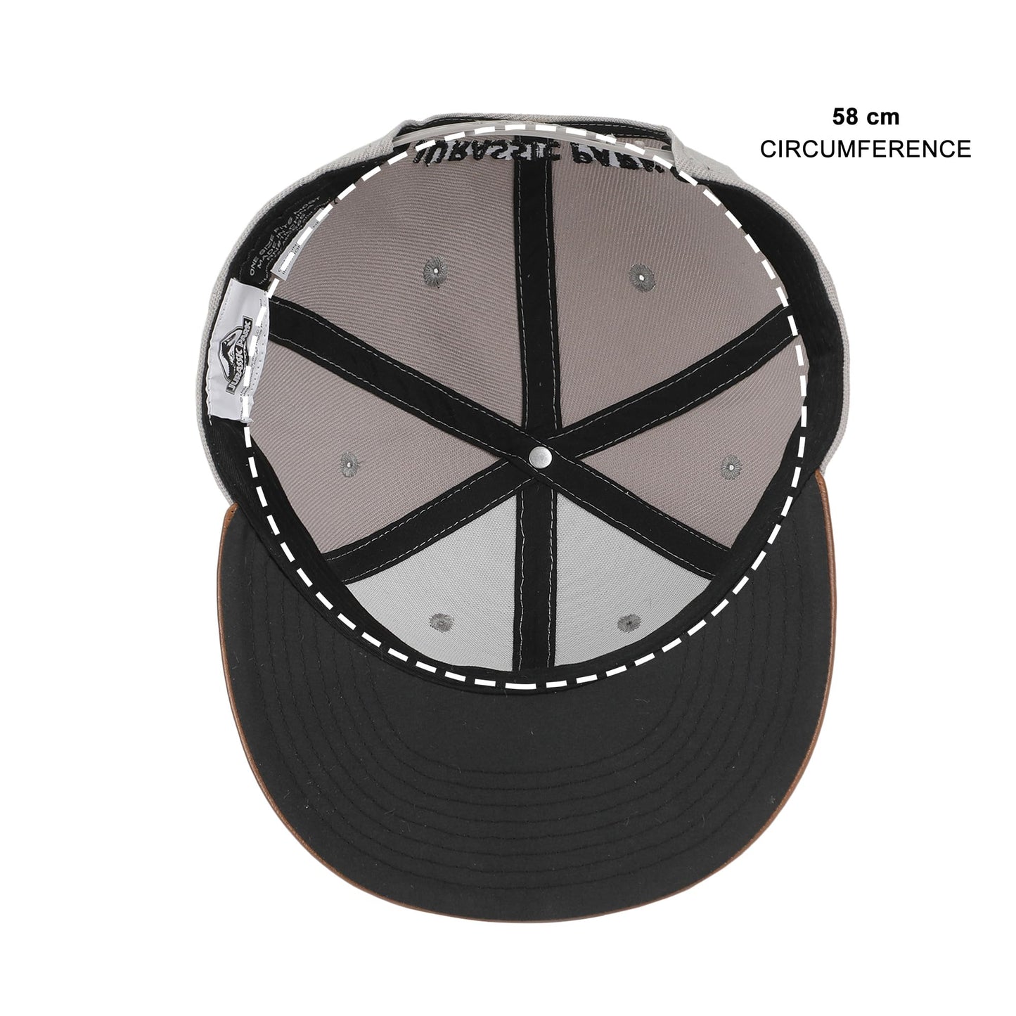 Bioworld Jurassic Park Logo Woven Patch White Snapback Hat