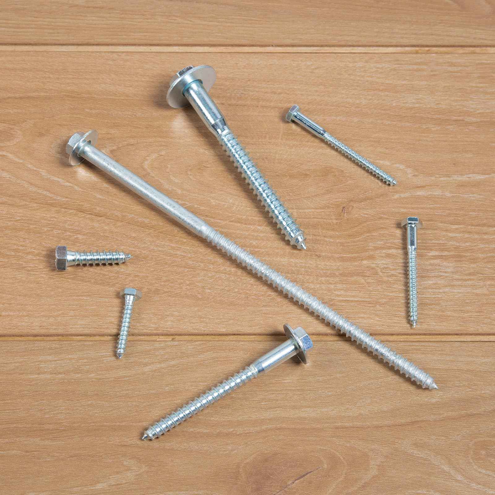 HROMIGRY 5/16" x 3" Lag Bolts (50 Pcs) 5/16 inch Lag Screws for Wood, Heavy Duty Hex Head with Washers, Zinc Plated
