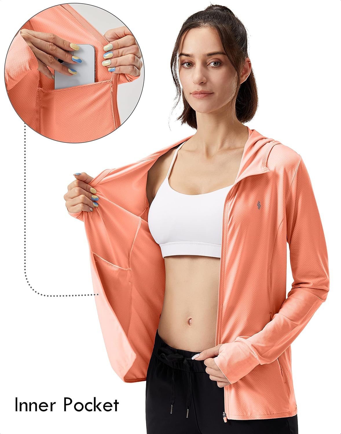 Soothfeel Women's Sun Protection Hoodie Jacket - Lightweight UPF 50+ Long Sleeve with Pocket | Ideal for Hiking