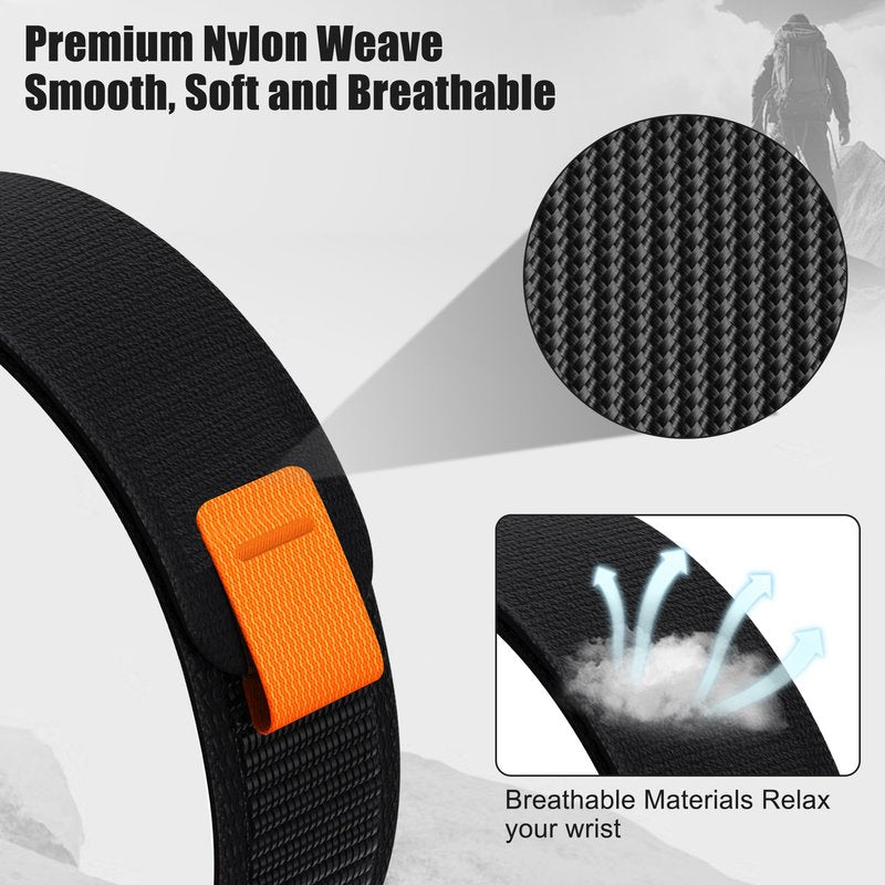 ANCOOL Compatible for Garmin Fenix 7X/6X/5X Band, 26mm Easy Fit Nylon Straps for Garmin Fenix 3/5X Plus/6X Pro/Tactix Delta/Enduro 2 Bands (Black)
