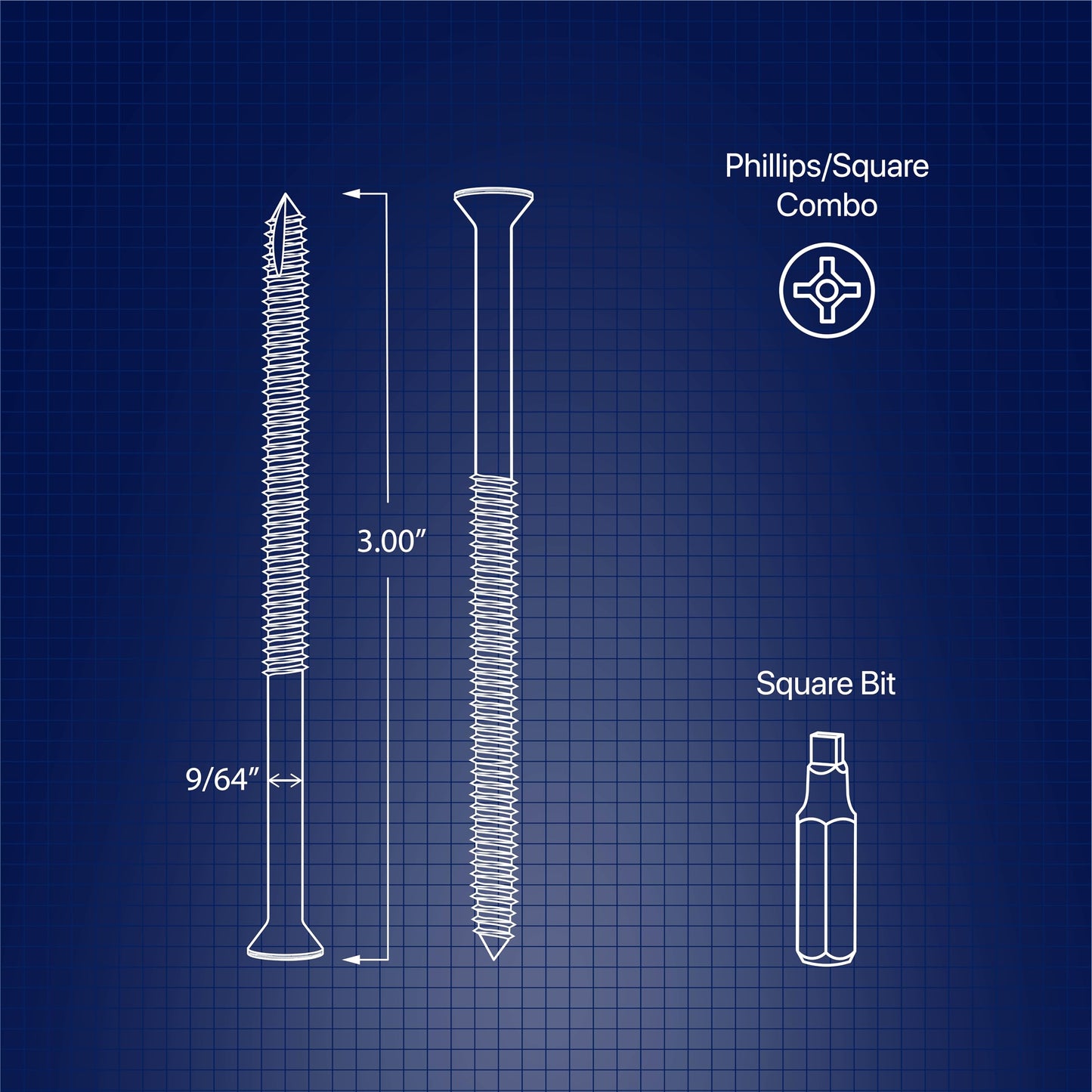 Reinforced Door Screw Kit for Strike Plates, Deadbolt Plates, and Hinges. 3-inch Screws and Screwdriver Bit, Makes Doors Kick Resistant, Home Security Upgrade (Black)