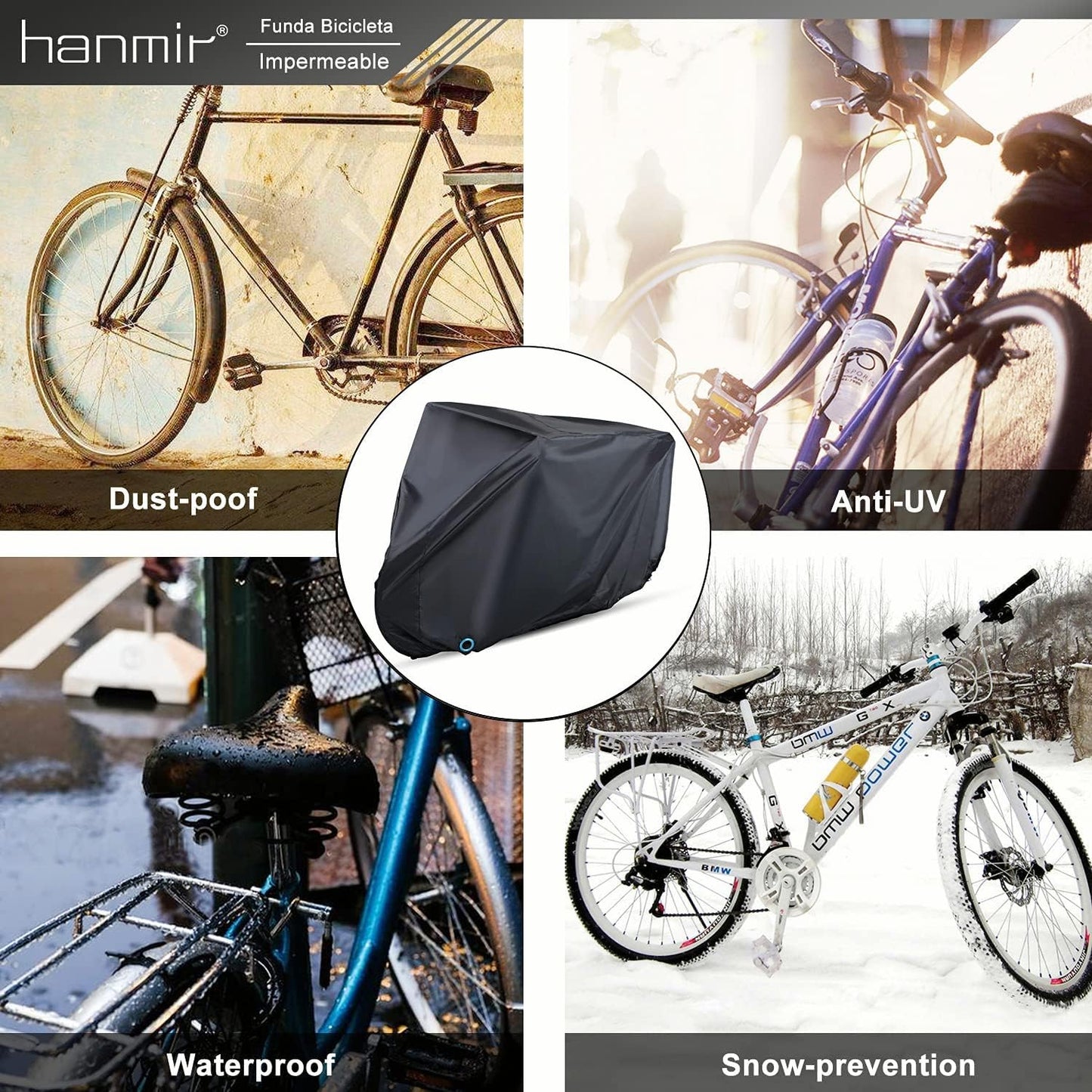 Skiennix Waterproof Bike Cover - Outdoor Protection with Lock Hole for Mountain & Road Bikes