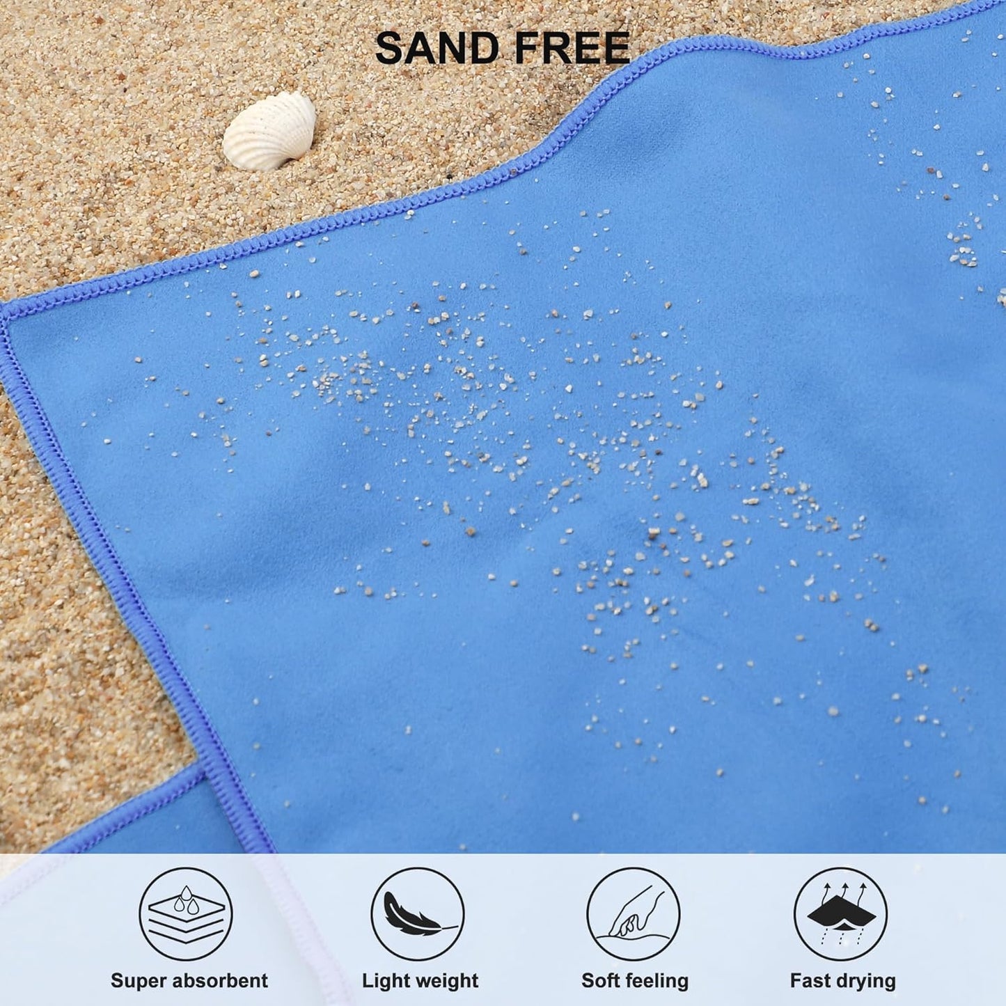 Rainleaf Microfiber Towel - Quick-Dry, Super Absorbent, Ultra Compact | Ideal for Travel, Gym, Camping, Beach