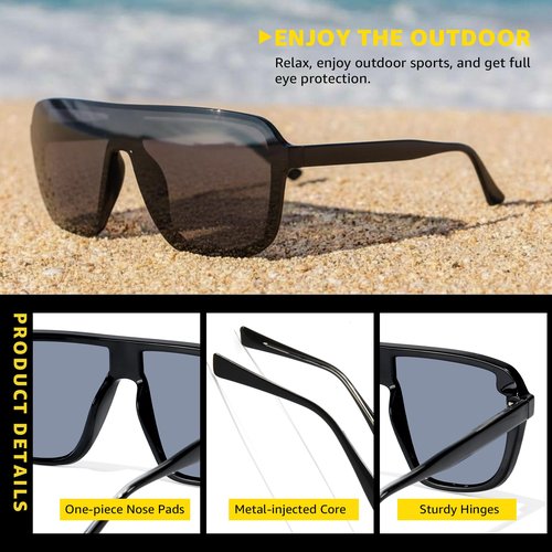 Chicid Oversized Sunglasses for Men Women Sports Driving Fishing Glasses UV400 Protection