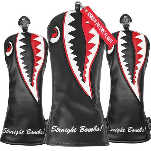 New Flying Tiger Warshark Golf Headcover for Golf Club Available for Driver/Fairway/Hybird (Driver Cover)
