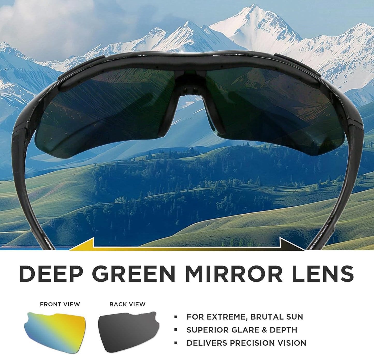Skiennix Cycling Sunglasses - Wrap-Around Sports Eyewear for Men, Women & Youth | Perfect for Running, Climbing & More