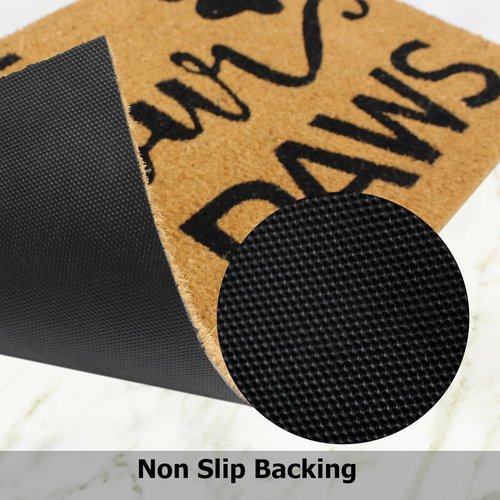 Croft&Cane Welcome Doormat - Non-Slip Coco Coir Dirt Trapping Mat - Low Profile for Indoor/Outdoor Use | 17 x 30 Inches