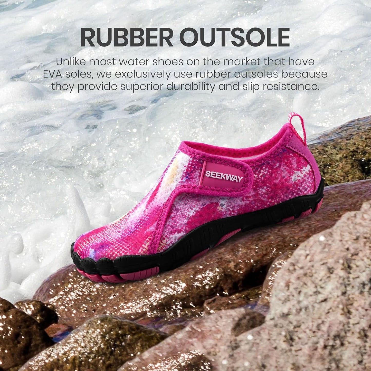 SEEKWAY Barefoot Water Shoes for Kids - Quick-Dry Non-Slip Sand Shoes for Hiking, Swimming & Beach | Toddler Sizes