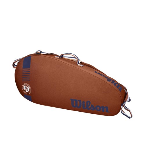 Wilson Roland Garros Team Tennis Racket Bag - Clay/Navy, Holds up to 3 Rackets