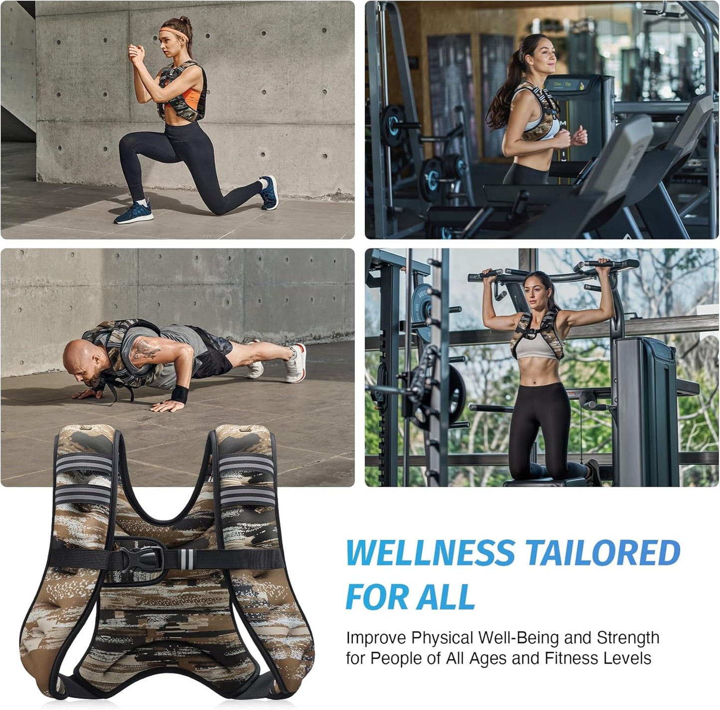 ZELUS Weighted Vest - Adjustable 6lb to 30lb for Enhanced Workout & Strength Training | Reflective Stripe