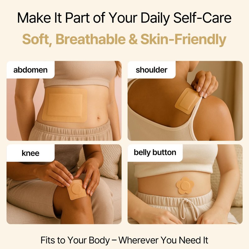 awwawe Castor Oil Pack Wrap (40 Count), 4 Sizes, Disposable Cotton Patches, Leak-Proof, Skin-Friendly and Breathable, for Belly, Joints and Body Care (Oil Not Included)