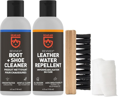 Gear AID Revivex Leather Shoe Cleaner Kit - Restore Sneakers & Boots | Includes Conditioning Soap