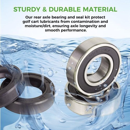 10L0L Golf Cart Rear Axle Bearing & Seal Kit 2 Pack for EZGO Marathon, Medalist, TXT, RXV 1978-up, Replace OEM 611931 620343 70181-G01 15112G1 230-889 82705-78