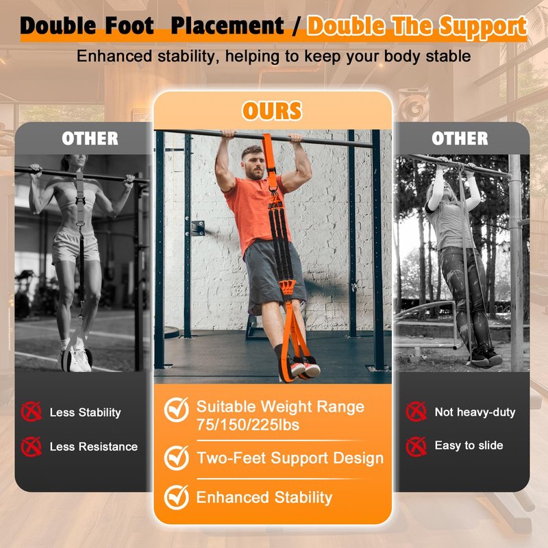 Pull Up Assistance Bands with Handles,Adjustable Heavy Duty Resistance Band for Pull Up,Comfortable Fabric Feet/Knee Rest,Pull Up Assist Band,Home Fitness,Muscle Training(Black)