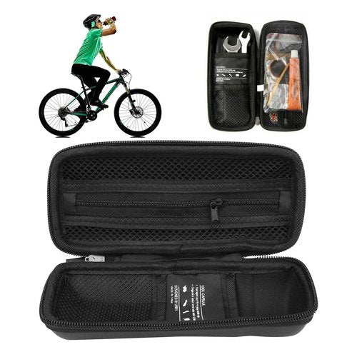 HERCHR Bikes Tool Bag, EVA Bottle Shaped Portable Cycling Repair Tool Kit Storage Holder Case Water Proof MTB Road Bikes Pouch for All Kinds of Bicycles Repair Pouch with Zipper (Small carbon black)