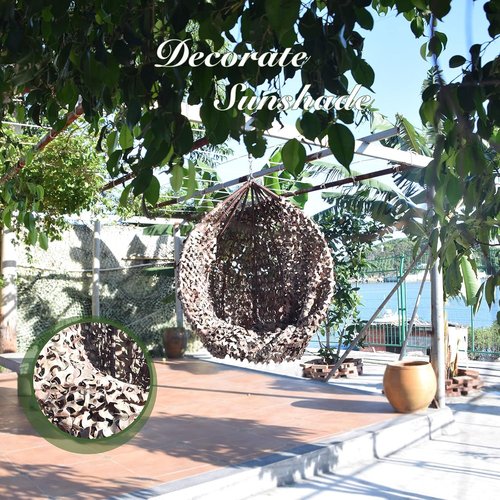 GRVCN Camouflage Netting - Bulk Roll Sunshade Mesh for Hunting Blinds & Military Theme Decor