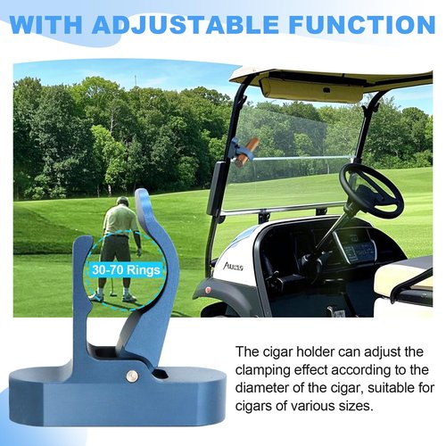 Cigar Holder-Portable Magnetic Cigar Holder, Cigar Holder for Golf Cart - Cigar Accessories for Cigar Lovers(Aluminum Cigar Holder)