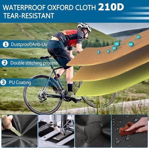 AKEfit Waterproof Bike Cover - Outdoor Bicycle Protection Against Rain & UV - XL for 1-2 Bikes