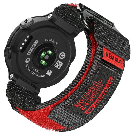 Military-Grade Nylon Strap for Garmin Forerunner 735XT/235/220/230/620/630/235 Lite, Approach S20/S5/S6, Hoop and Loop Adjustable Design (Tools set Included)