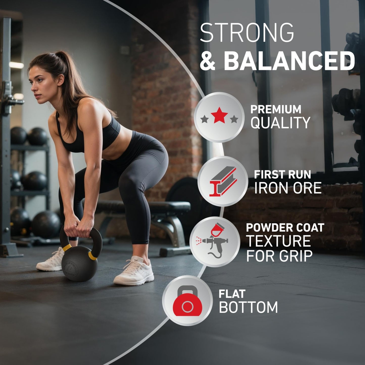 Lifeline Strength Training Kettlebell Weight for Home Gym, 16Kg Kettlebell