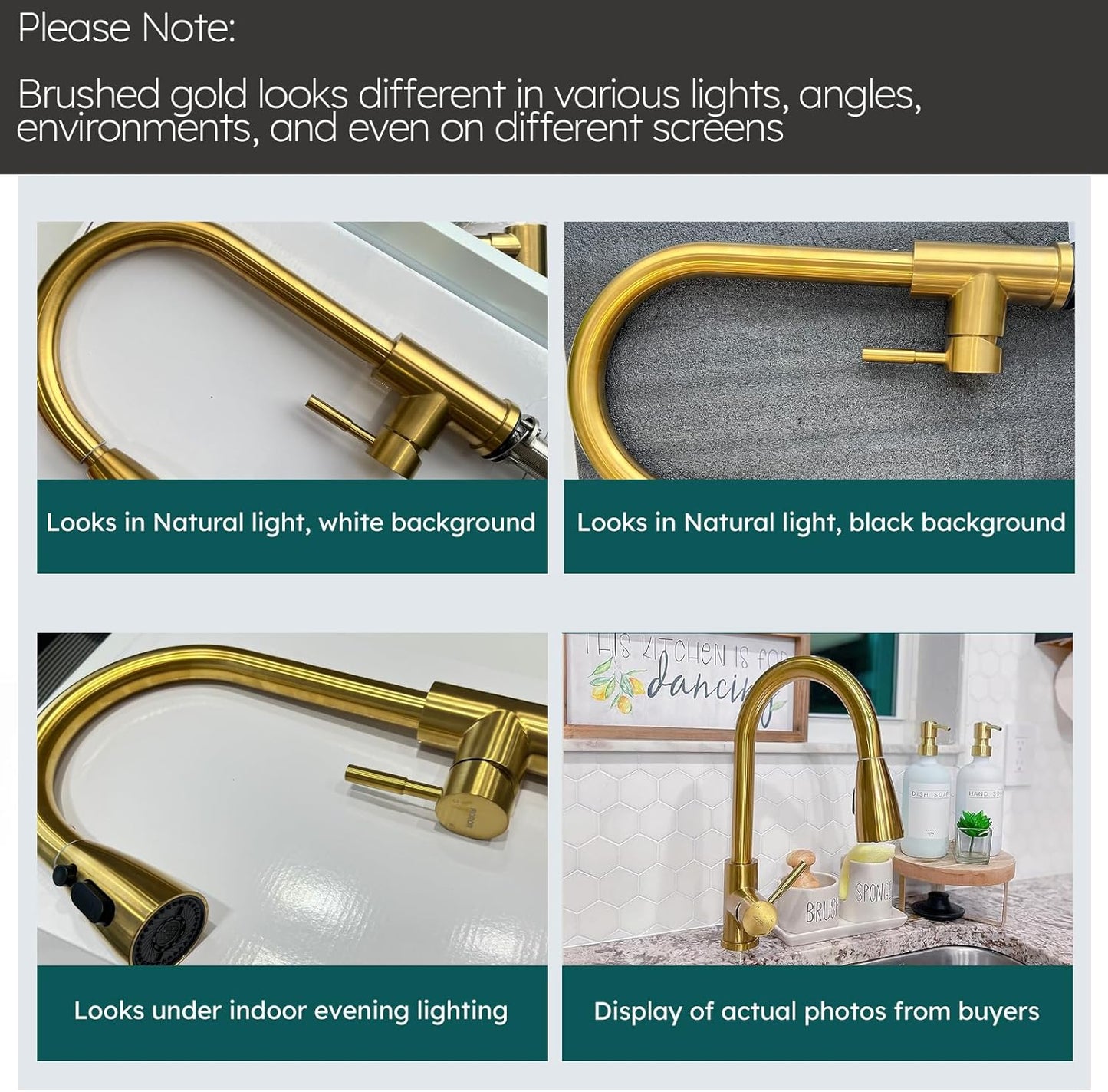 Stainless Steel Kitchen Faucet Combo with Water Filter - Brushed Nickel Sink Faucet for RO Systems