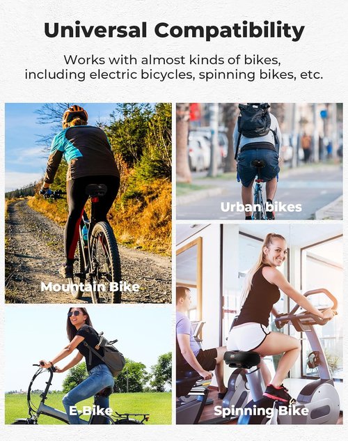 KEMIMOTO Bike Seat Cushion - Soft Foam Padded Comfort for Men & Women | Ideal for Touring & Commuting