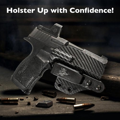 DeSantis Lifeguard Gun Holster - IWB Holster, P365 Holster, Kydex Holster IWB, Compatible with SIG Sauer P365, P365 SAS w/ Red Dot, P365 XL, P365 XL w/ Red Dot - Ambidextrous, Black
