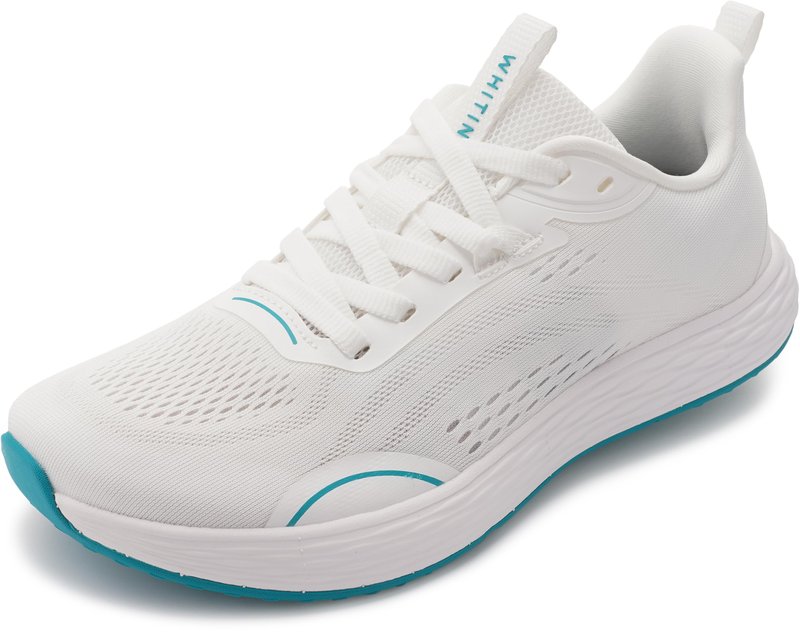 WHITIN Women's Zero Drop Wide Width Toe Box Road Running Shoes Size 9.5 Comfortable Slip Resistant Casual Walking Tennis Footwear 41 White