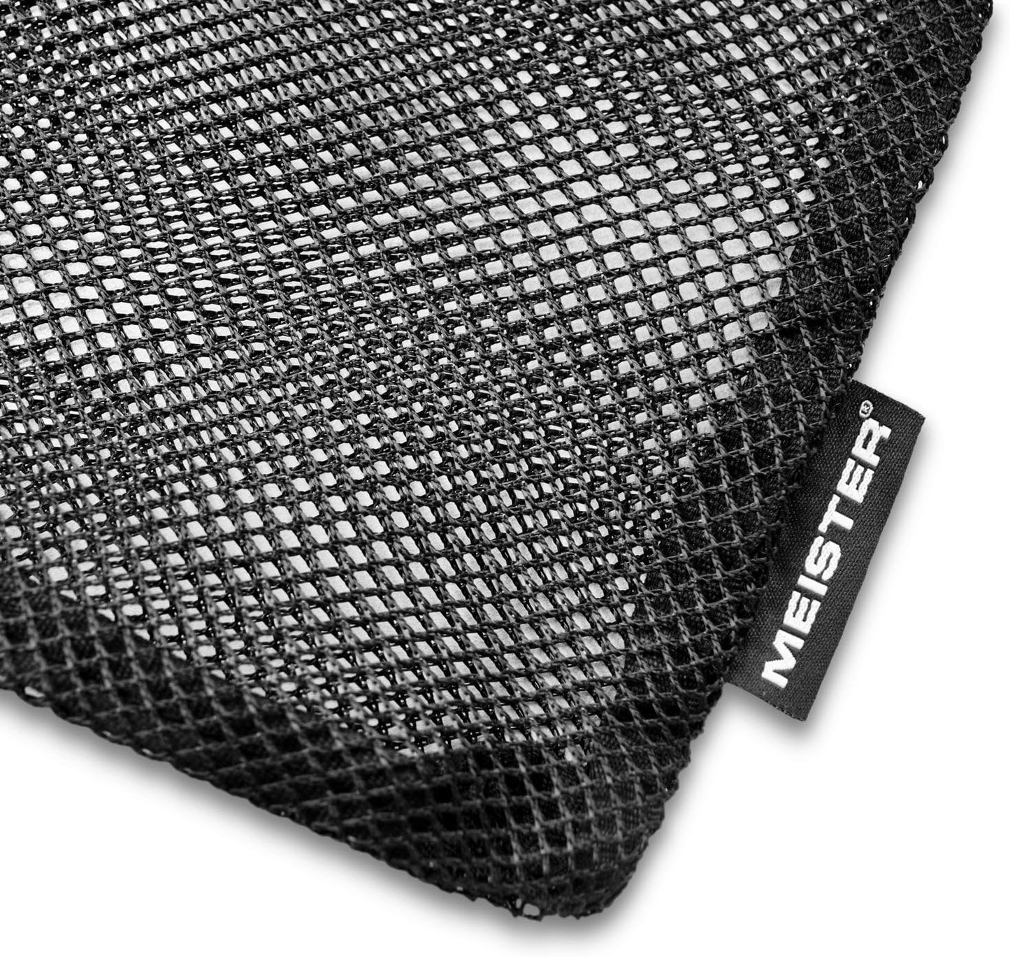 Meister Athlete Wash Bag - Durable Mesh Sports Laundry Bag with Zipper Lock - Black