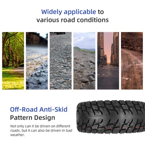 ulip 2 PCS 100/65-6.5 Off-Road Vacuum Tire for VSETT 11+ Zero 11X Dualtron for 11 Inch Electric Scooter Tubeless Wider and Thicker Tires Non-Slip Spare Wheels for Scooter