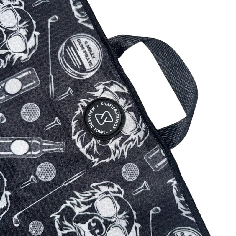 6 Milly | Magnetic Golf Towel | Super Strong Magnet | Microfiber Waffle Fabric | Club Loop | Caddy Size | Cart Towel | Gift for Golfers